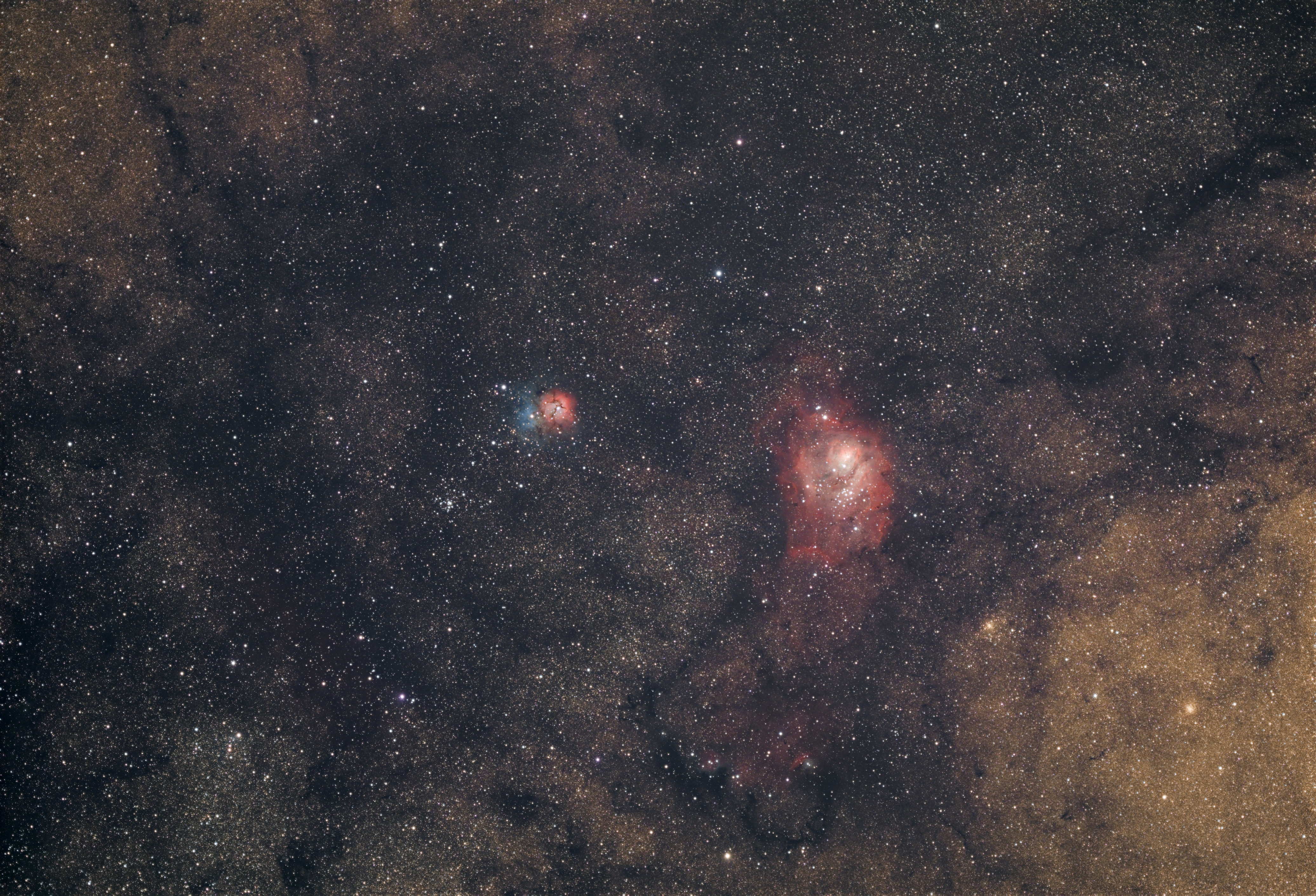 Lagunennebel M8 und Trifidnebel M20
