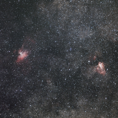 Adlernebel M16 und Omeganebel M17 vom 22.07.2023