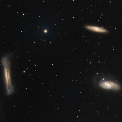 Leo Triplet M65, M66, NGC3628 vom 19., 20. und 21.01.2026
