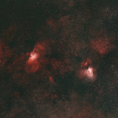Widefield Sh2-54, M16 und M17 vom 09.07.2026